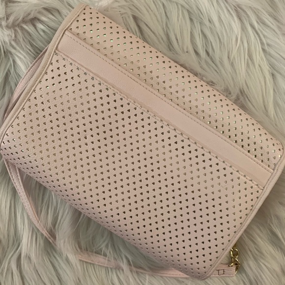 Betsey Johnson Perforated Leather Heart Crossbody - Picture 2 of 5